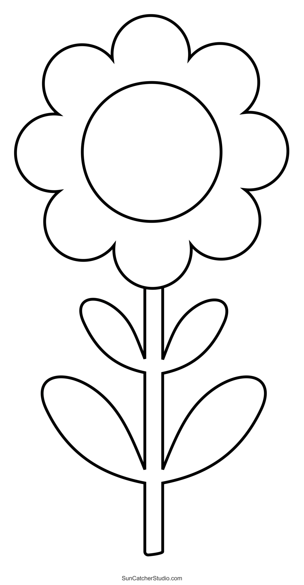 Flower Templates, Patterns, Svg Files (Printable Stencils) – Free with Free Printable Flower Stem Template