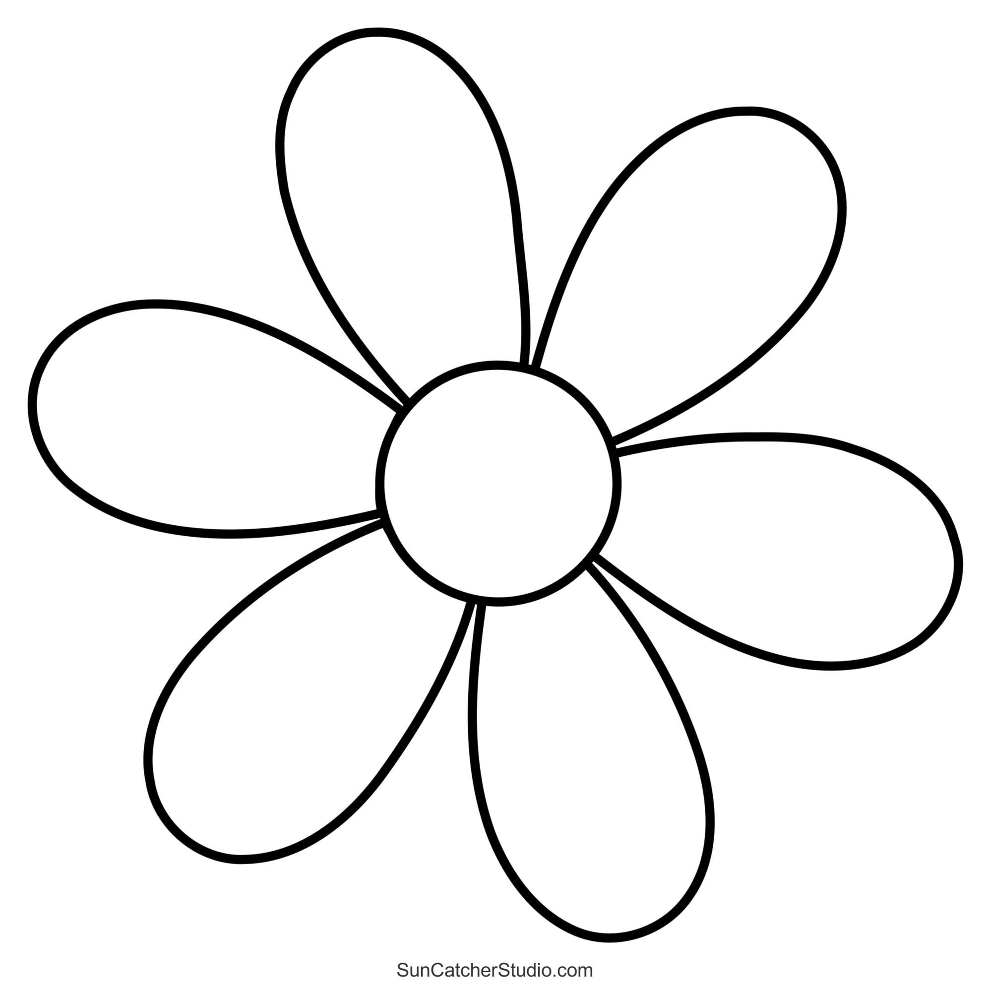 Flower Templates, Patterns, Svg Files (Printable Stencils) – Free with regard to Free Printable Daisy Flower Template