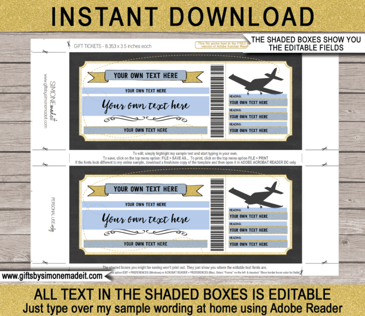 Free Printable Flight Voucher Template