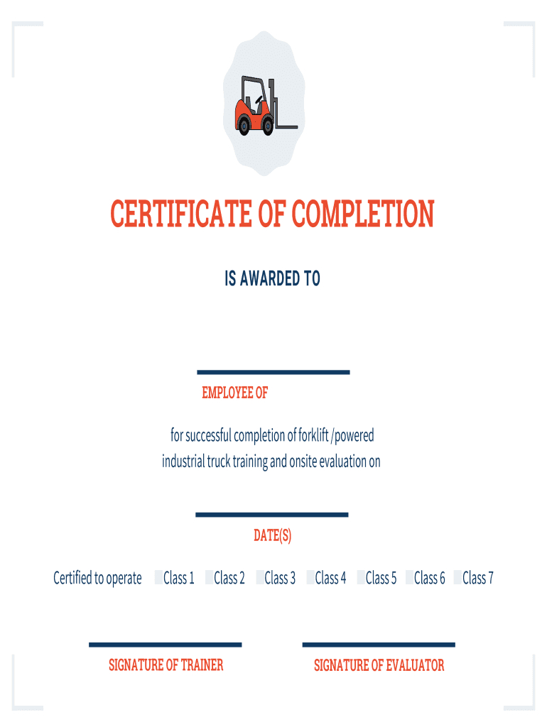 Forklift Certification Card Template - Fill Online, Printable with regard to Free Printable Forklift License Template