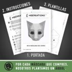 Fox Mini Mask Printable Template | Papercraft Pdf Pattern With Free Printable 3D Fox Mask Template