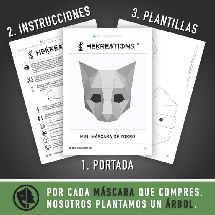 Free Printable 3D Fox Mask Template