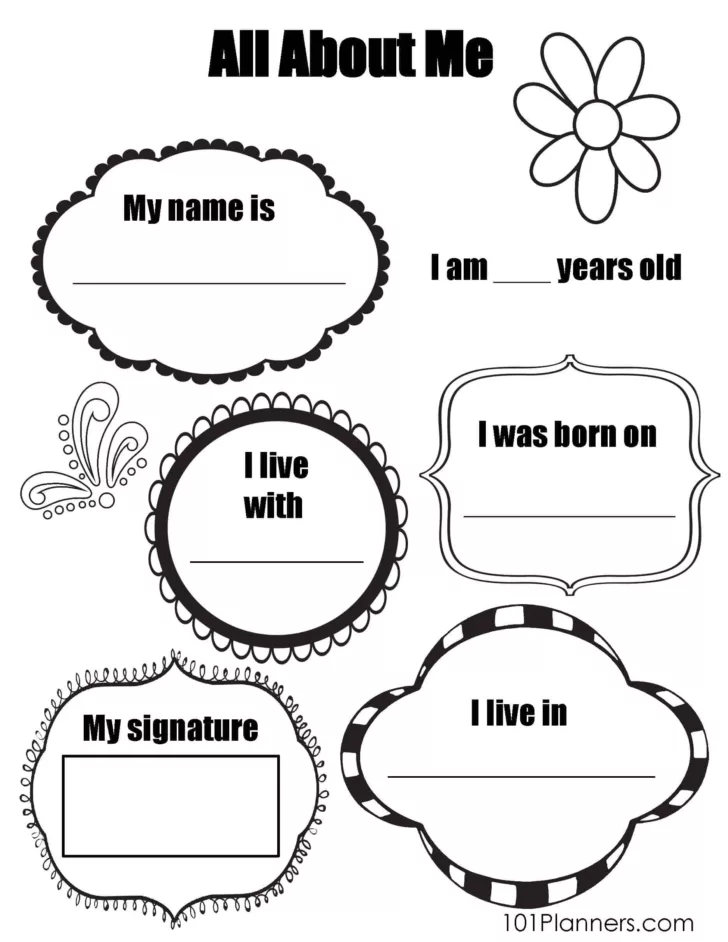 Free Printable All About Me Poster Template Doc