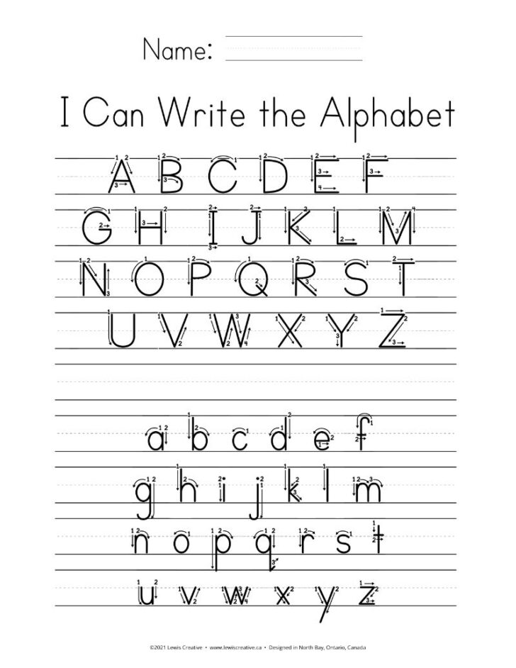 Free Printable Alphabet Tracing Template