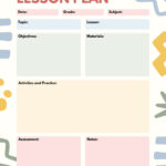 Free And Customizable Art Lesson Plan Templates | Canva With Regard To Free Printable Art Lesson Plan Template