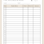 Free And Customizable Attendance Templates Within Free Printable Attendance Sheet Template