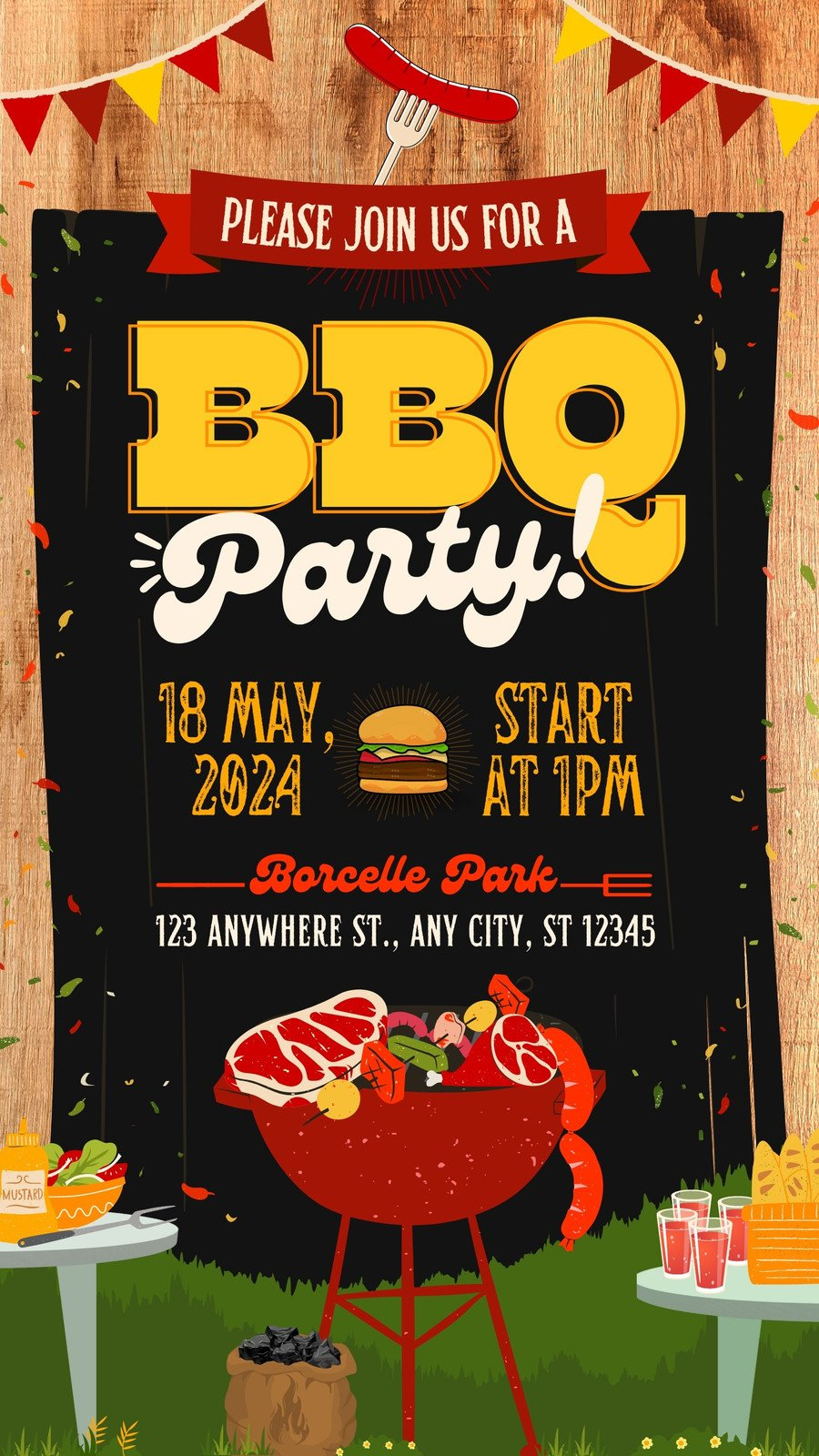 Free Printable BBQ Flyer Template Template Samples