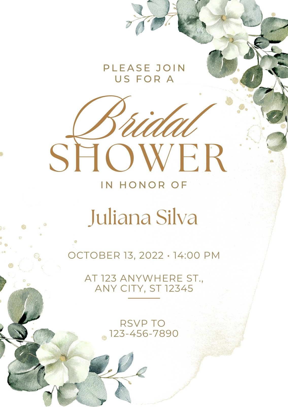 Free And Customizable Bridal Shower Templates for Free Printable Bridal Shower Invitations Template