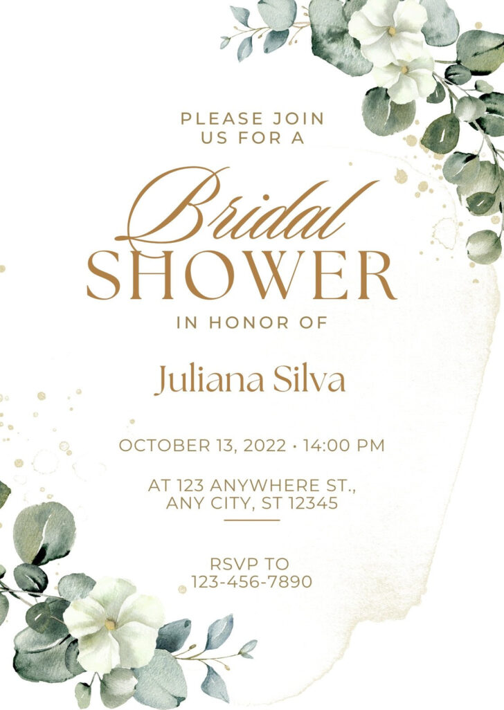 Free Printable Bridal Shower Template