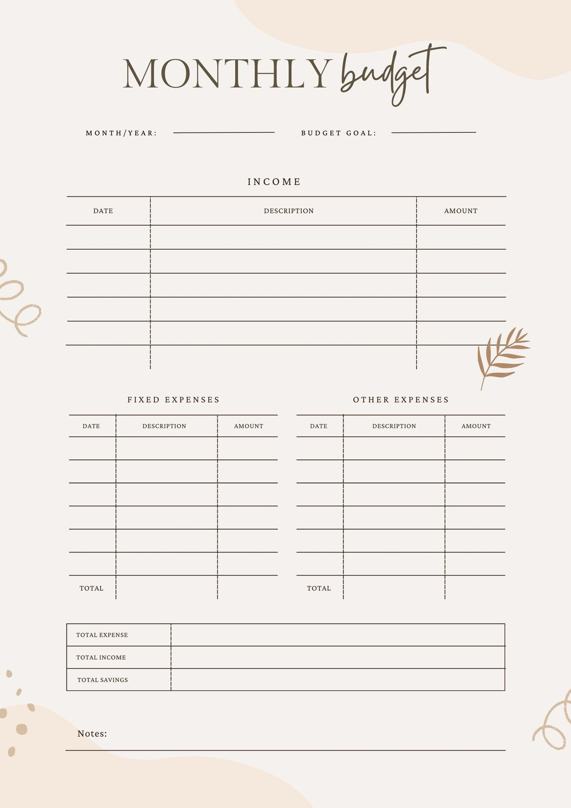 Free And Customizable Budget Templates intended for Free Printable Editable Budget Template