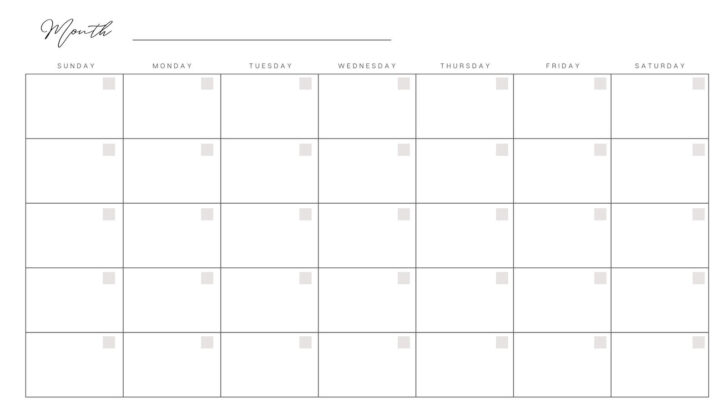 Free Printable Calendar Template Cute