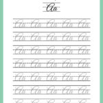 Free And Customizable Cursive Templates Regarding Free Printable Cursive Letter Template