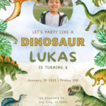 Free And Customizable Dinosaur Templates Regarding Free Printable Dinosaur Invitation Template