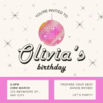 Free And Customizable Disco Templates Regarding Free Printable Disco Party Invitations Template