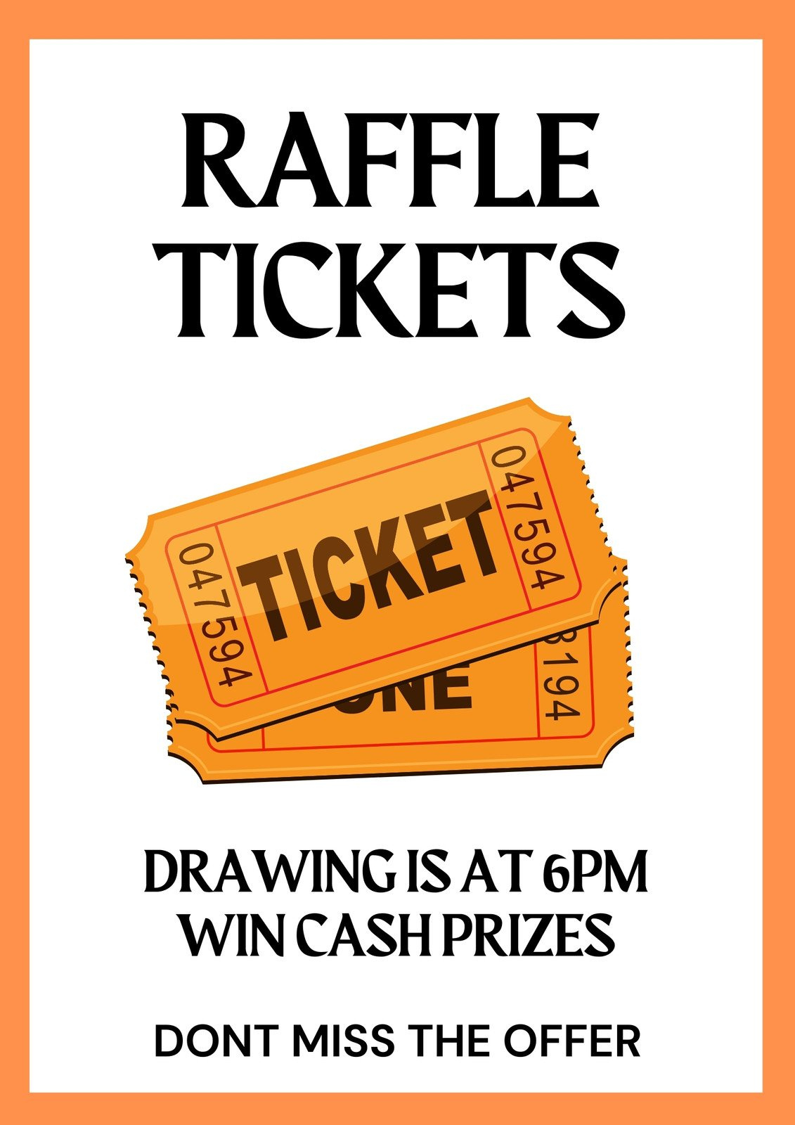 Free And Customizable Raffle Templates in Free Printable Free Raffle Flyer Template