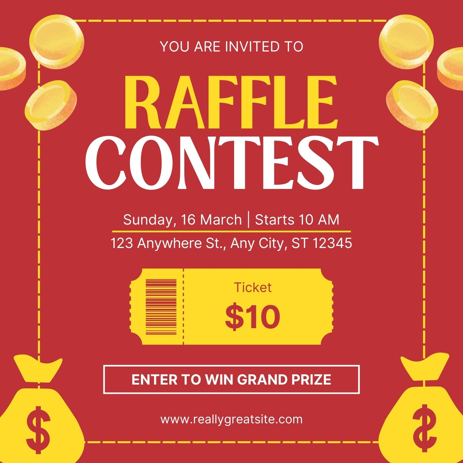 Free And Customizable Raffle Templates pertaining to Free Printable Free Raffle Flyer Template