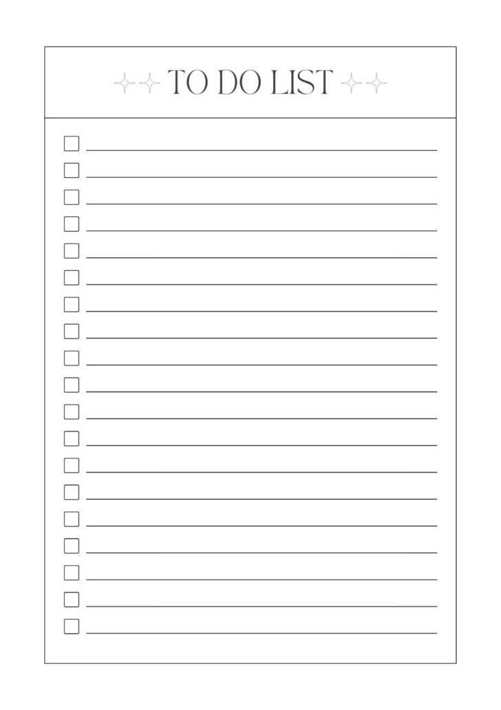 Free Printable Cute to Do List Template