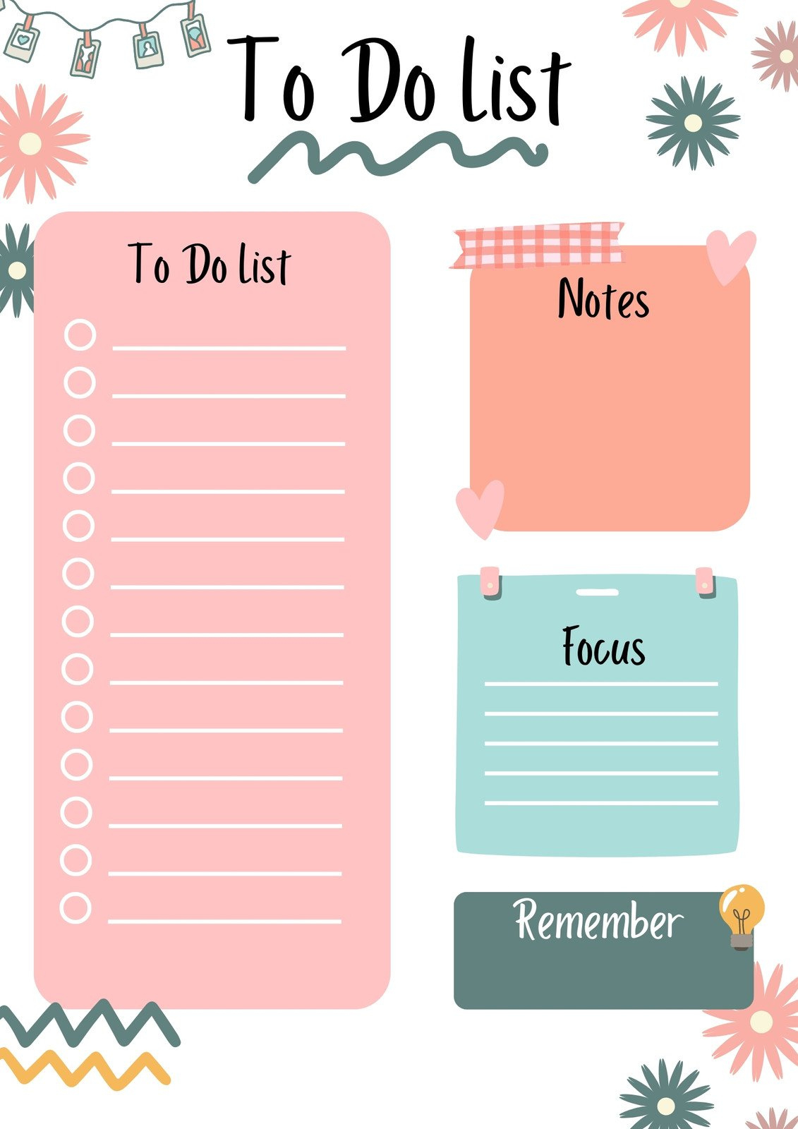 Free And Customizable To Do List Templates within Free Printable Cute To Do List Template
