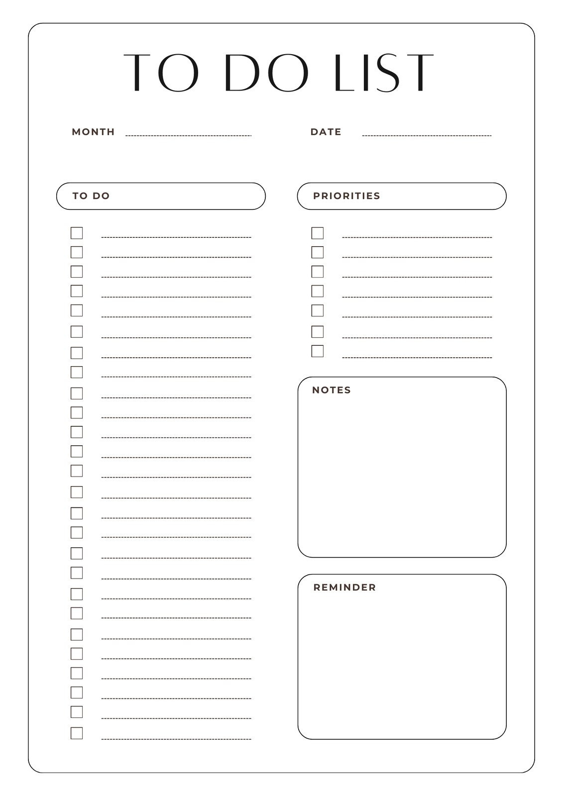 Free And Customizable To Do List Templates within Free Printable Daily to Do List Template