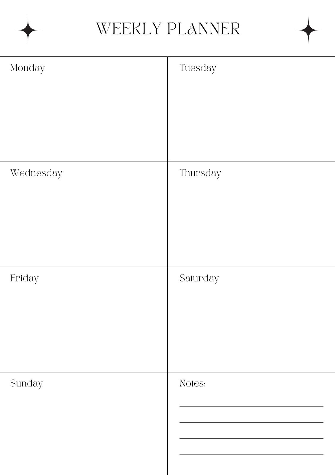 Free And Customizable Weekly Planner Templates | Canva with Free Printable Cute Weekly Planner Template