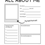 Free And Printable All About Me Worksheet Templates | Canva Within Free Printable All About Me Template