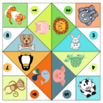 Free Animal Game    Cootie Catcher    Fortune Teller Regarding Free Printable Animal Cootie Catcher Template