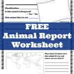 Free Animal Report Worksheet   Only Passionate Curiosity Within Free Printable Animal Report Template