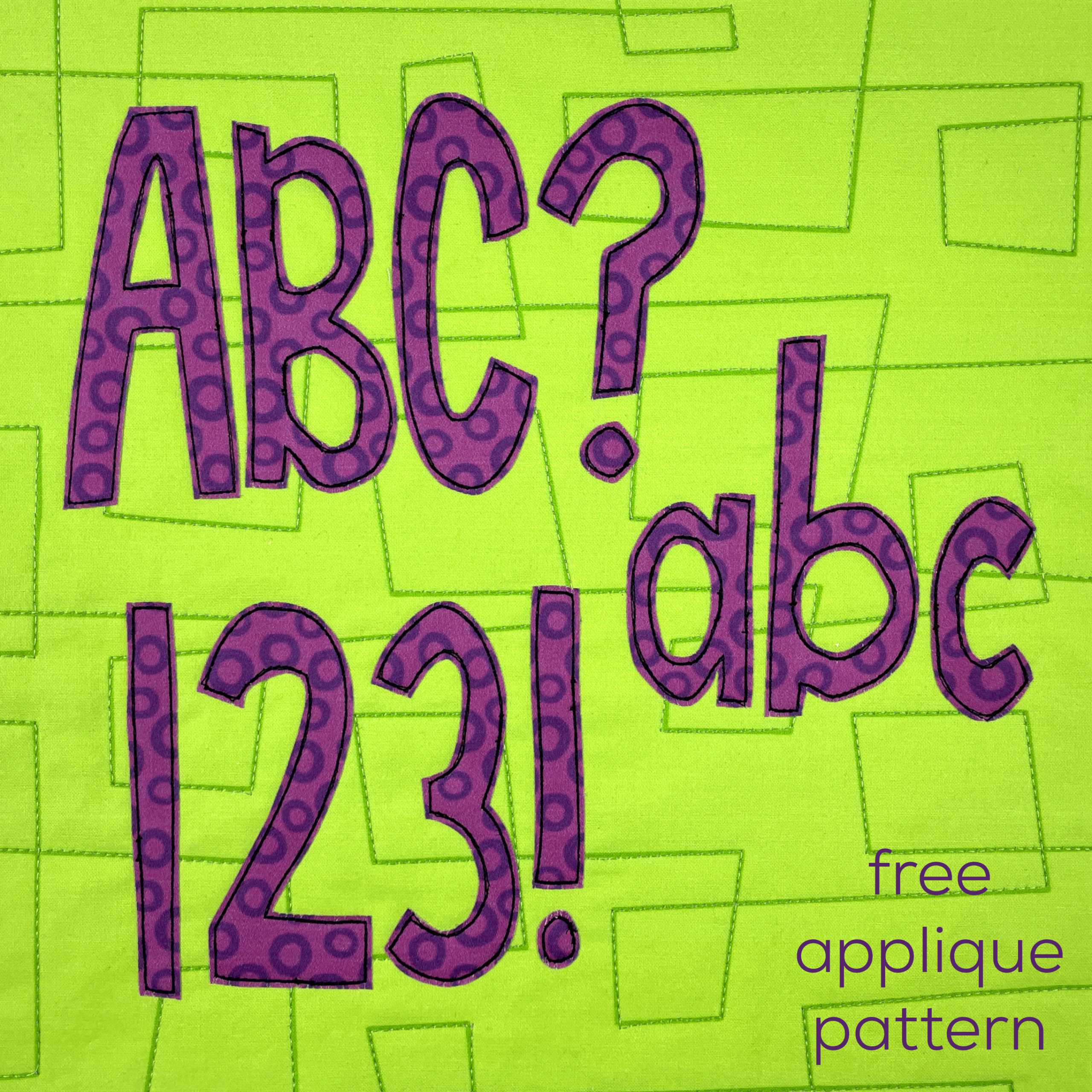 Free Applique Alphabet Pattern - Shiny Happy World regarding Free Printable Alphabet Template For Applique