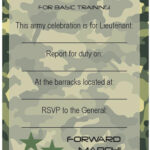 Free Army Birthday Invitation Template   28 Images   Army Inside Free Printable Army Invitation Template