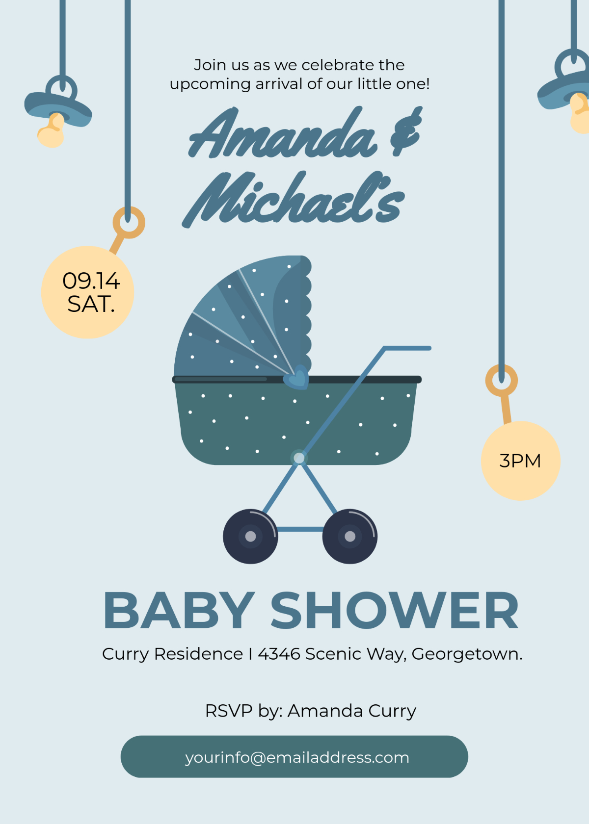 Free Baby Diaper Invitation Template To Edit Online within Free Printable Diaper Invitation Template