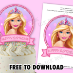 Free Barbie Cake Topper Printables! | Ellierosepartydesigns With Regard To Free Printable Cake Toppers Template