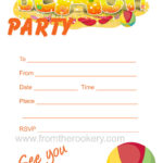 Free Beach Party Invitation In Free Printable Beach Party Invitations Template