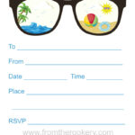 Free Beach Party Invitation With Regard To Free Printable Beach Party Invitations Template