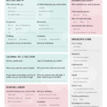 Free Birth Plan Template Pdf And Checklist From Motif In Free Printable Birth Plan Template