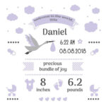 Free Birth Stats Board Svg, Png, Eps & Dxfcaluya Design Inside Free Printable Free Birth Announcement Template Svg