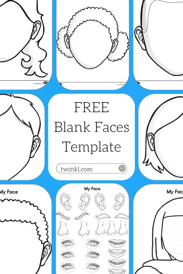 Free Blank Faces Template intended for Free Printable Child Face Template