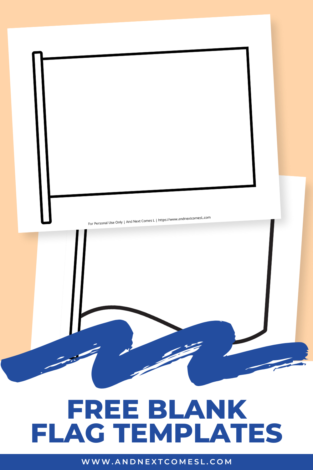 Free Blank Flag Templates For Kids | And Next Comes L - Hyperlexia intended for Free Printable Blank Flag Template