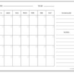 Free Blank Undated Monthly Calendar Printable Template ⋆ Love Our Within Free Printable Blank Calendar Template