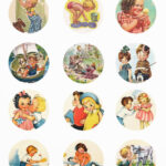Free Bottle Cap Images: Retro Children Free Bottle Cap Images Template Within Free Printable Bottle Cap Template
