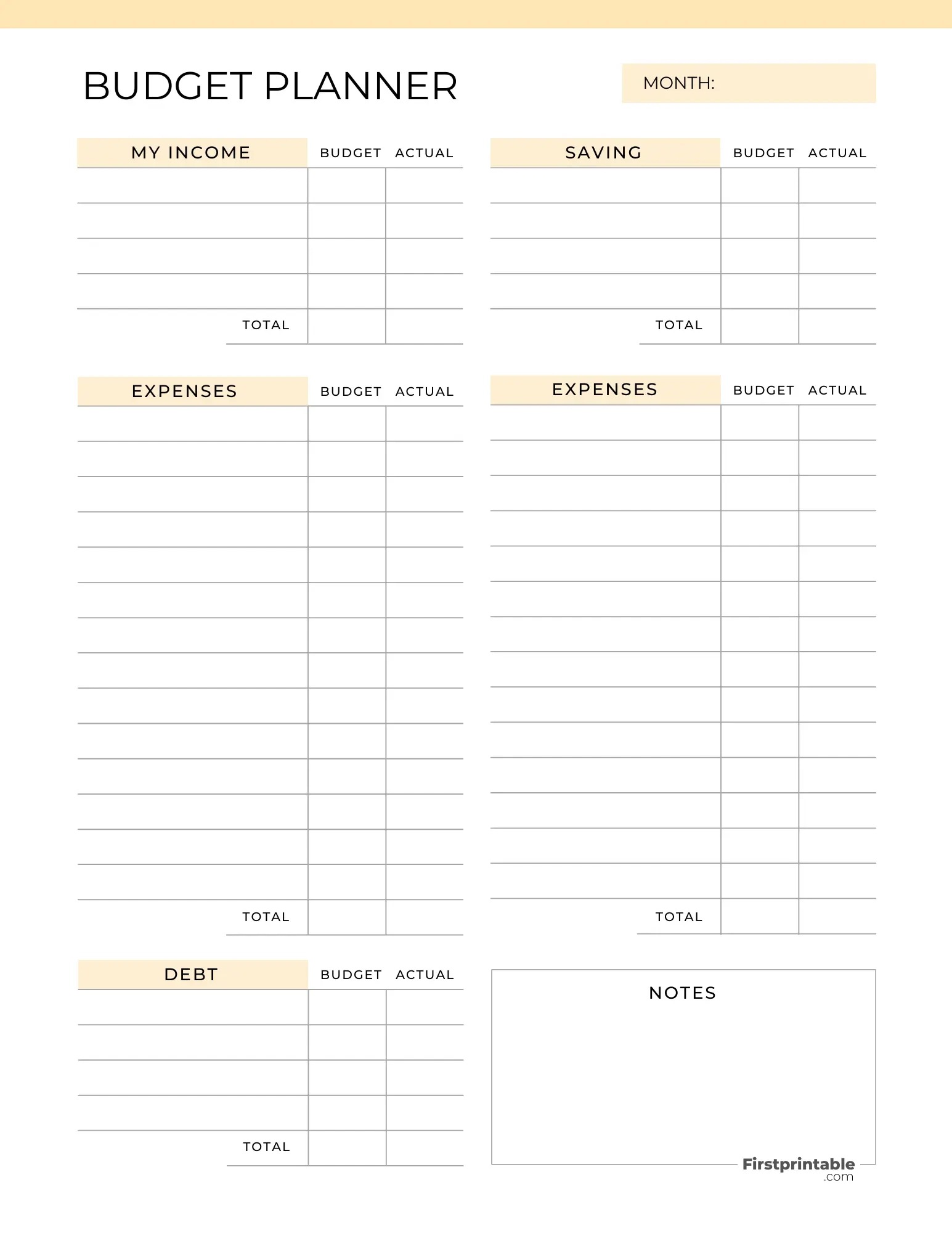 Free Budget Planner Templates | Printable &amp;amp; Fillable for Free Printable Budget Planner Template