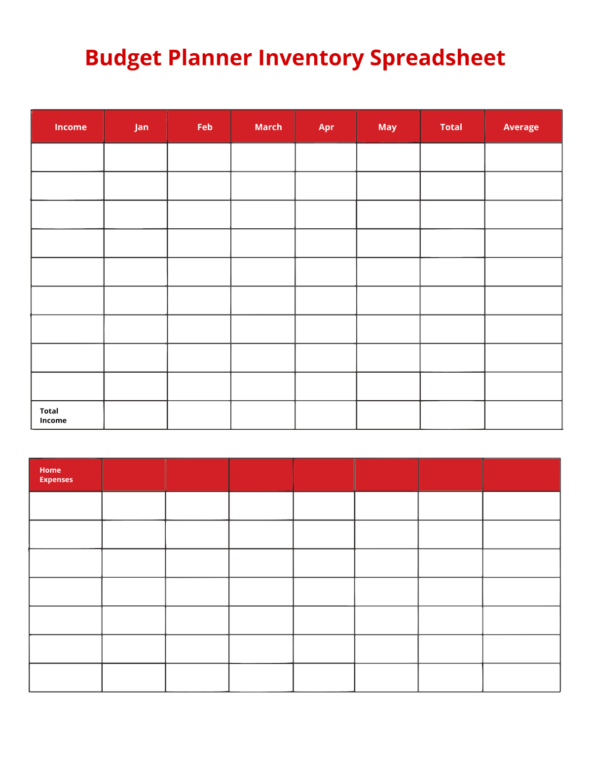 Free Budget Sheet Templates, Editable And Printable with Free Printable Spreadsheet Template