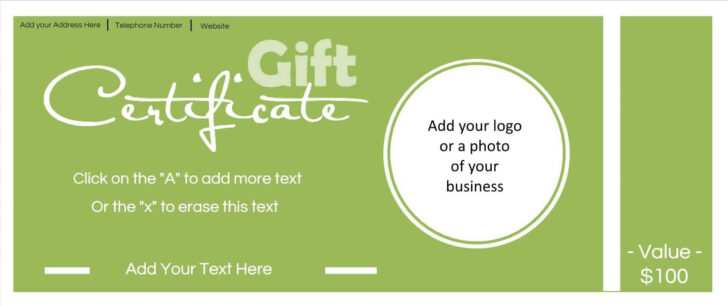 Free Printable Business Gift Certificate Template