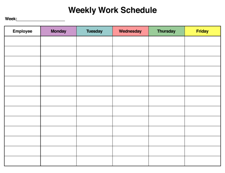 Free Printable Employee Schedule Template