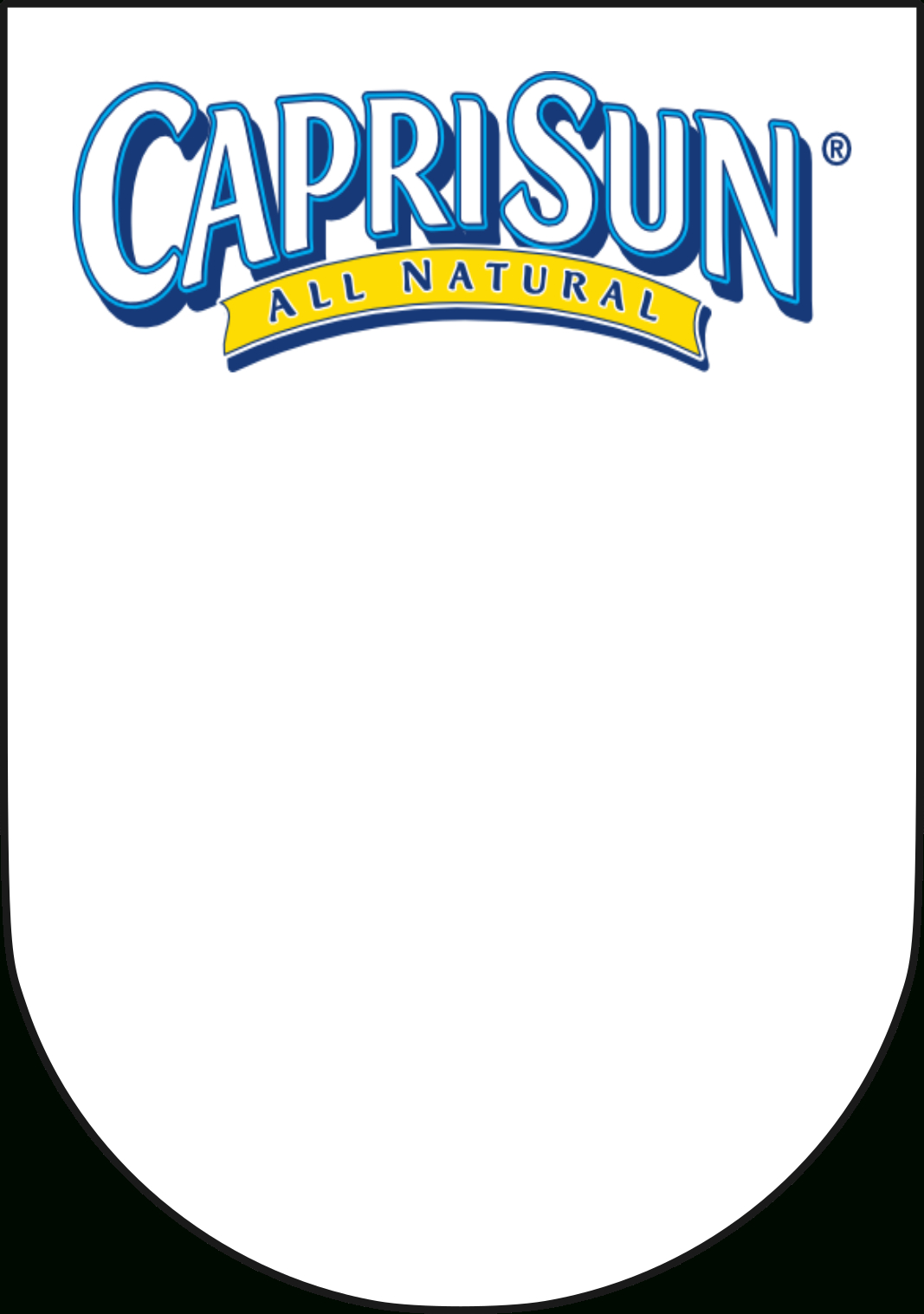 Free Capri Sun Label Templates | Blank Juice Pouch Label [Png] for Free Printable Capri Sun Label Template Free