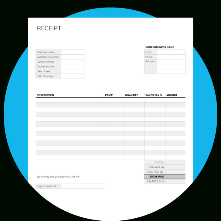 Free Printable Cash Receipt Template