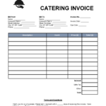 Free Catering Invoice Template   Pdf | Word – Eforms Inside Free Printable Catering Invoice Template
