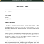 Free Character Letter Templates, Editable And Printable For Free Printable Character Reference Template