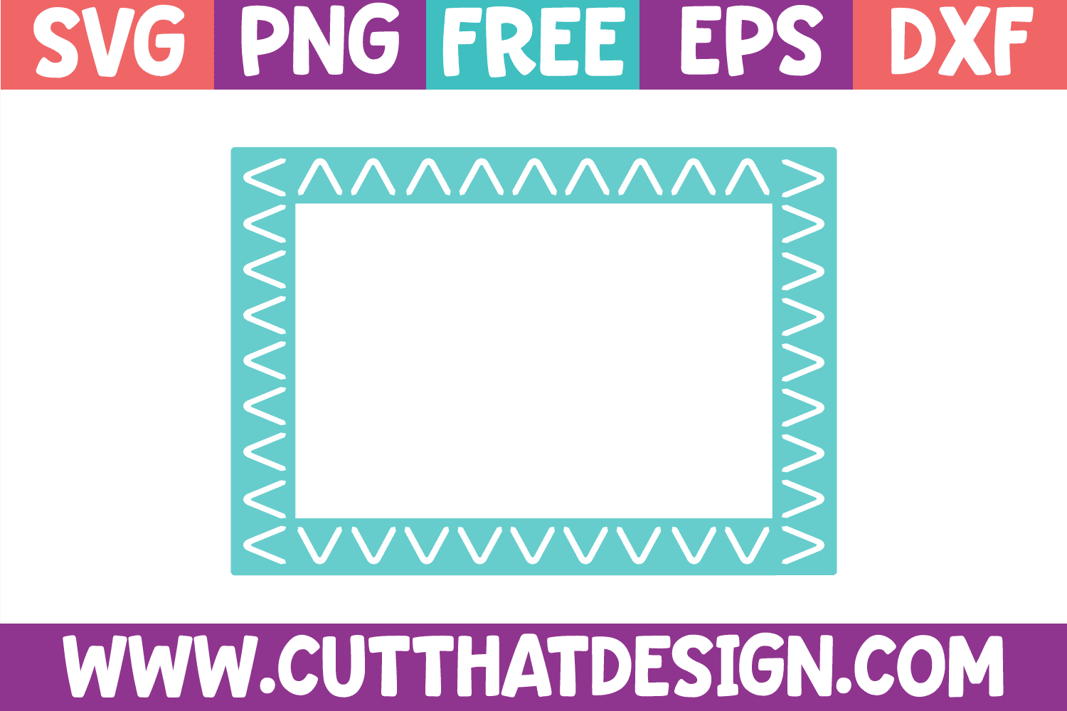 Free Chevron Border Frame Svg Clipart Eps, Dxf, Png | Cut That Design within Free Printable Chevron Border Template