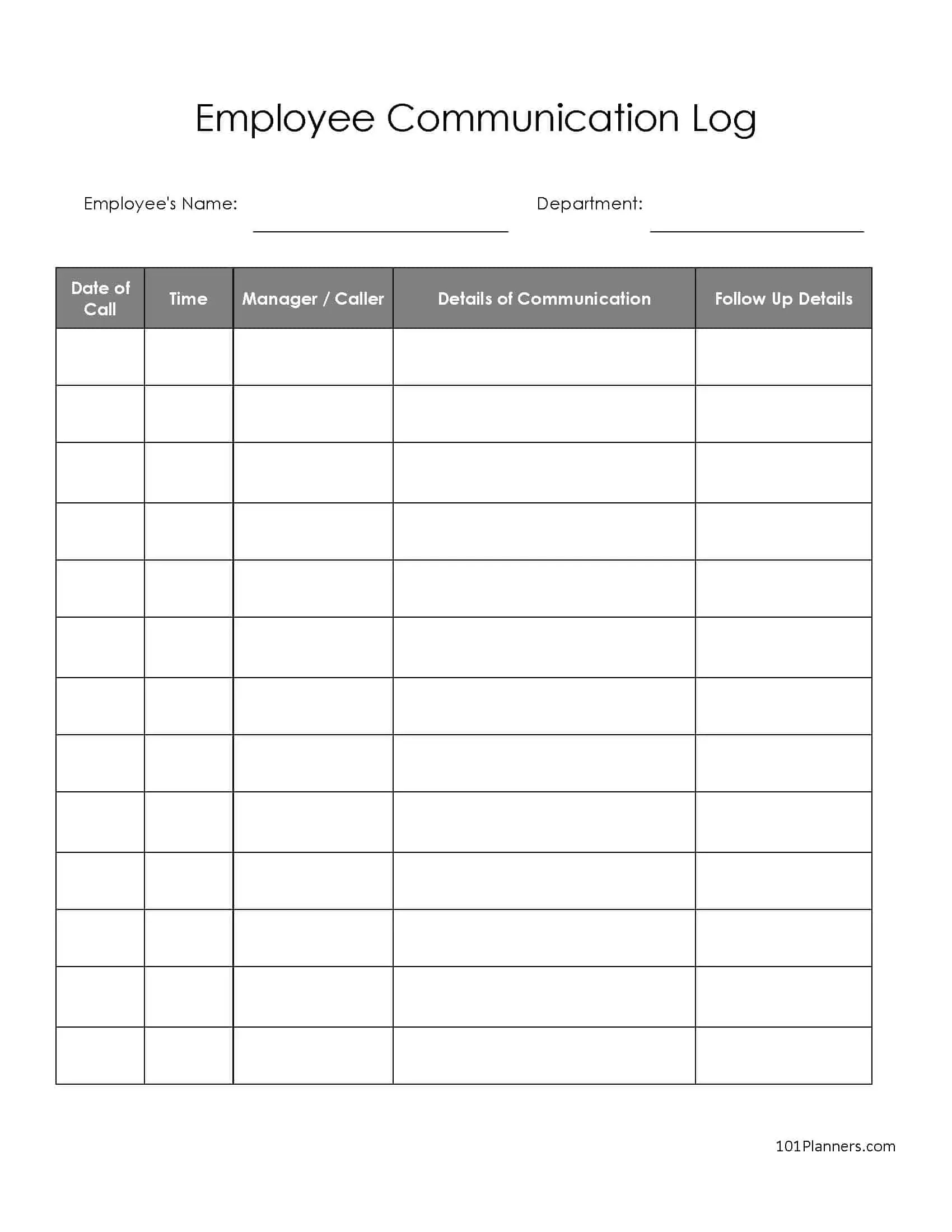 Free Communication Log Template | Word, Excel Or Pdf regarding Free Printable Communication Log Template