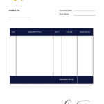 Free Contractor Invoice Templates To Edit And Print | Canva In Free Printable Contractor Invoice Template